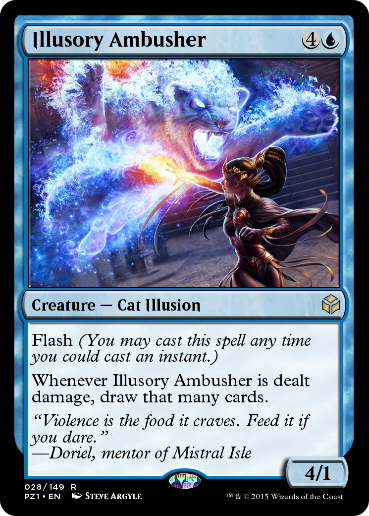 Illusory Ambusher (PZ1-028) - Legendary Cube Prize Pack Foil
