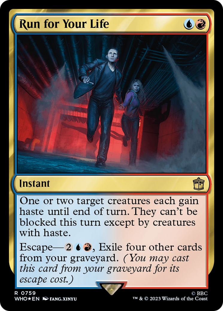 Run for Your Life (Surge Foil) (WHO-759) - Doctor Who Foil