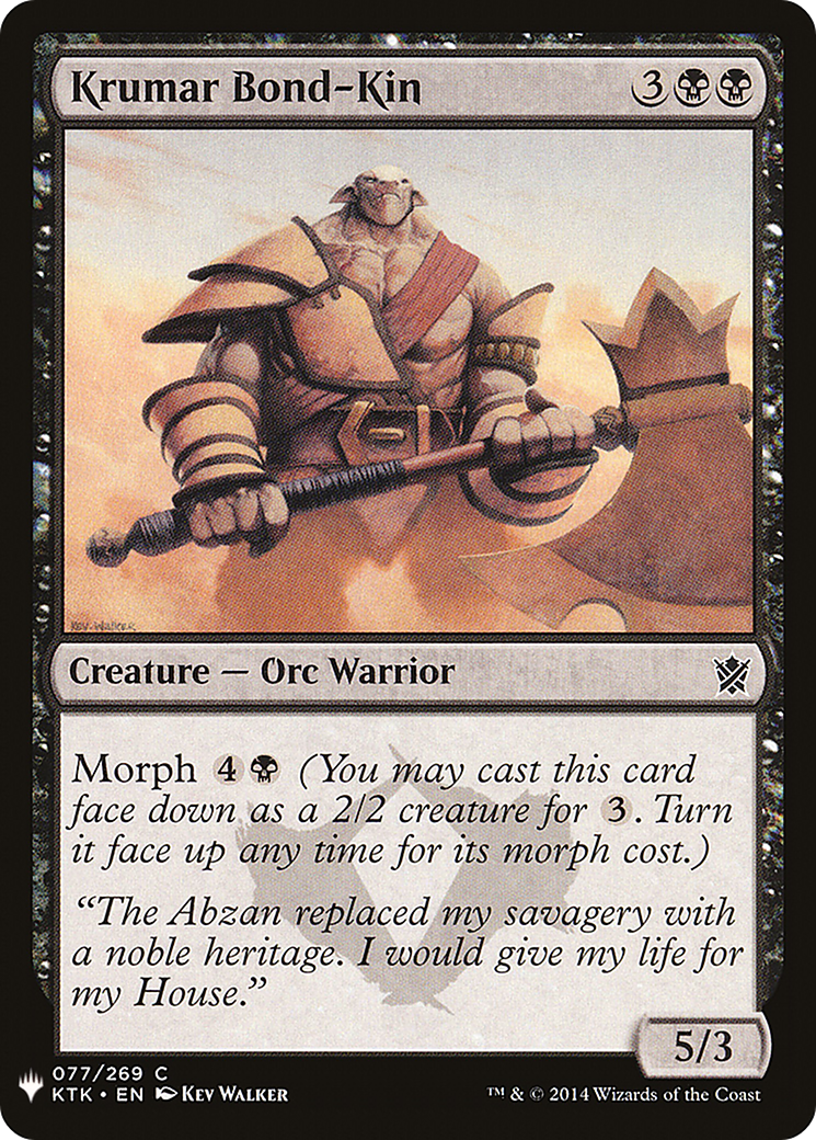 Krumar Bond-Kin (LIST-077) - The List