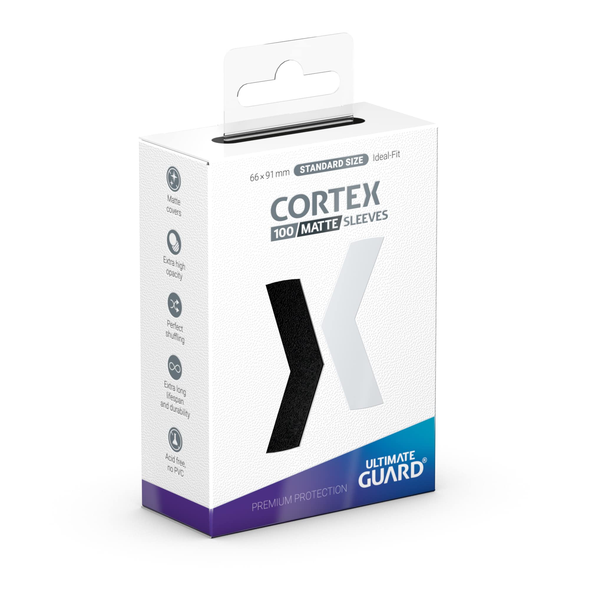 Ug Sleeves Cortex Std Matte Black 100ct