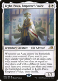 Light-Paws, Emperor's Voice (PPNEO-025) - Kamigawa: Neon Dynasty Promos Foil