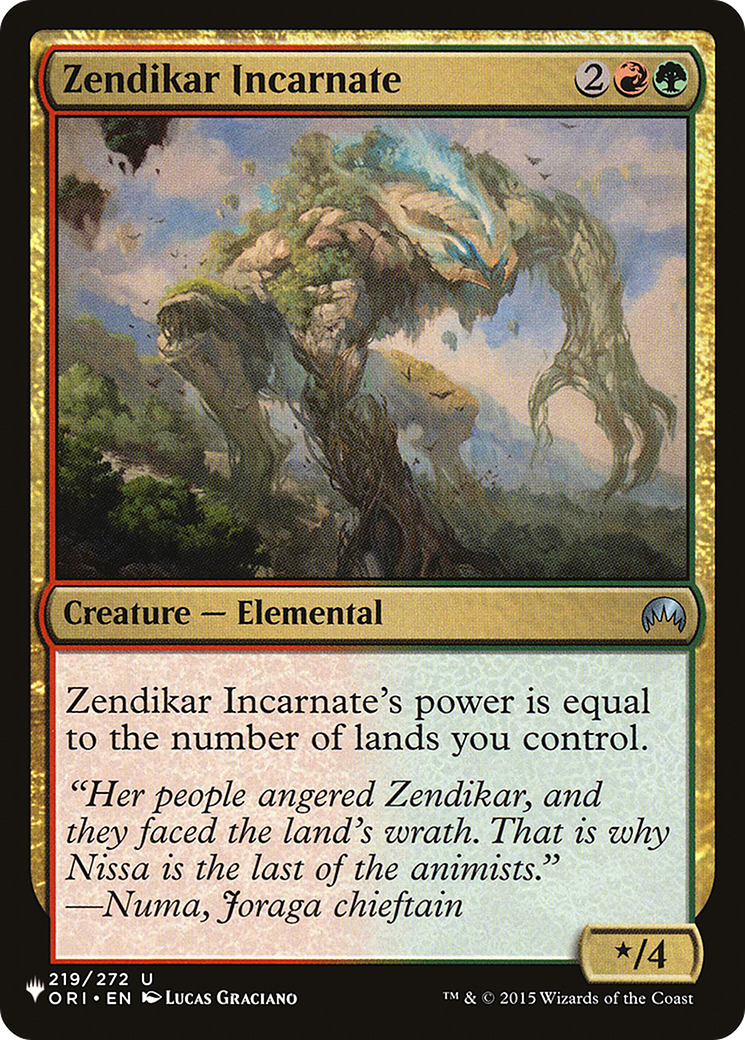 Zendikar Incarnate (LIST-219/272) - The List