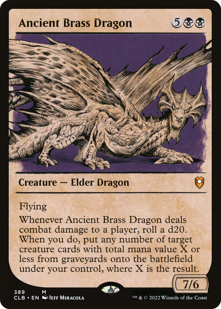 Ancient Brass Dragon (Showcase) (CLB-389) - Commander Legends: Battle for Baldur's Gate: (Showcase)