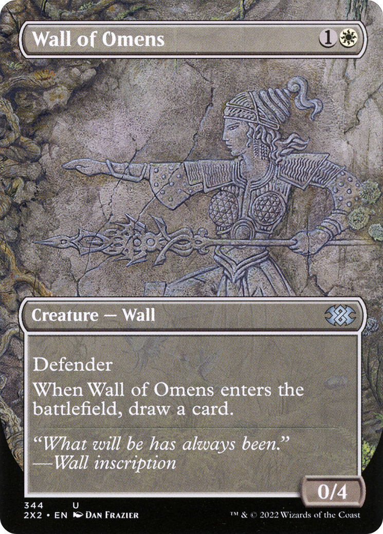 Wall of Omens (Borderless) (2X2-344) - Double Masters 2022