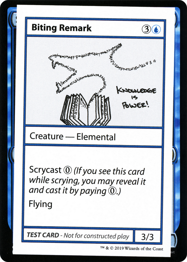 Biting Remark (No PW Symbol) (CMB1-) - Mystery Booster Playtest Cards 2021