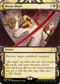 Doom Blade (STA-028) - Strixhaven Mystical Archive: (Showcase) (Borderless) Etched Foil