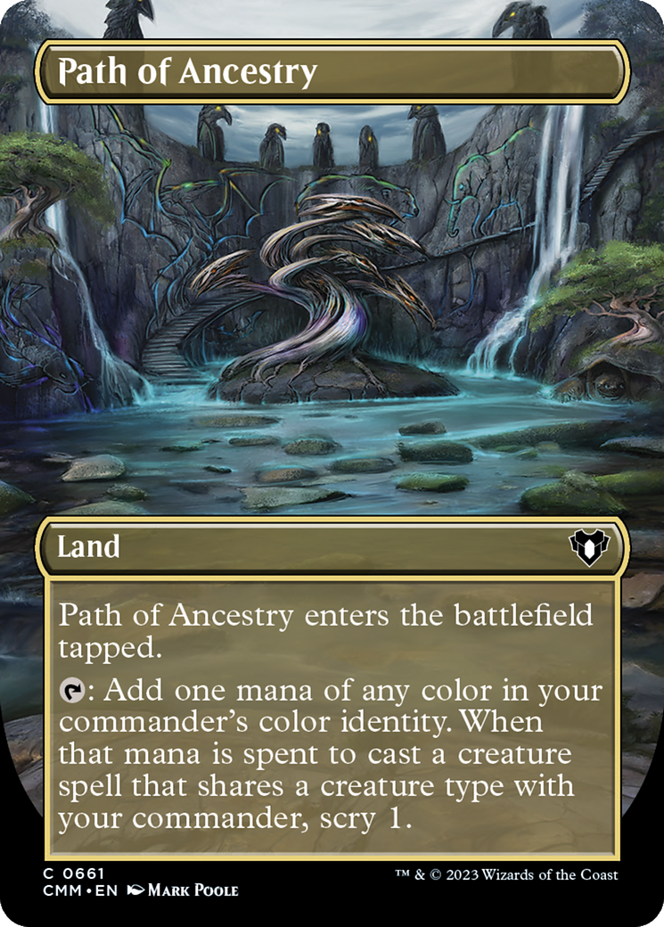 Path of Ancestry (Borderless) (CMM-661) - Commander Masters Foil