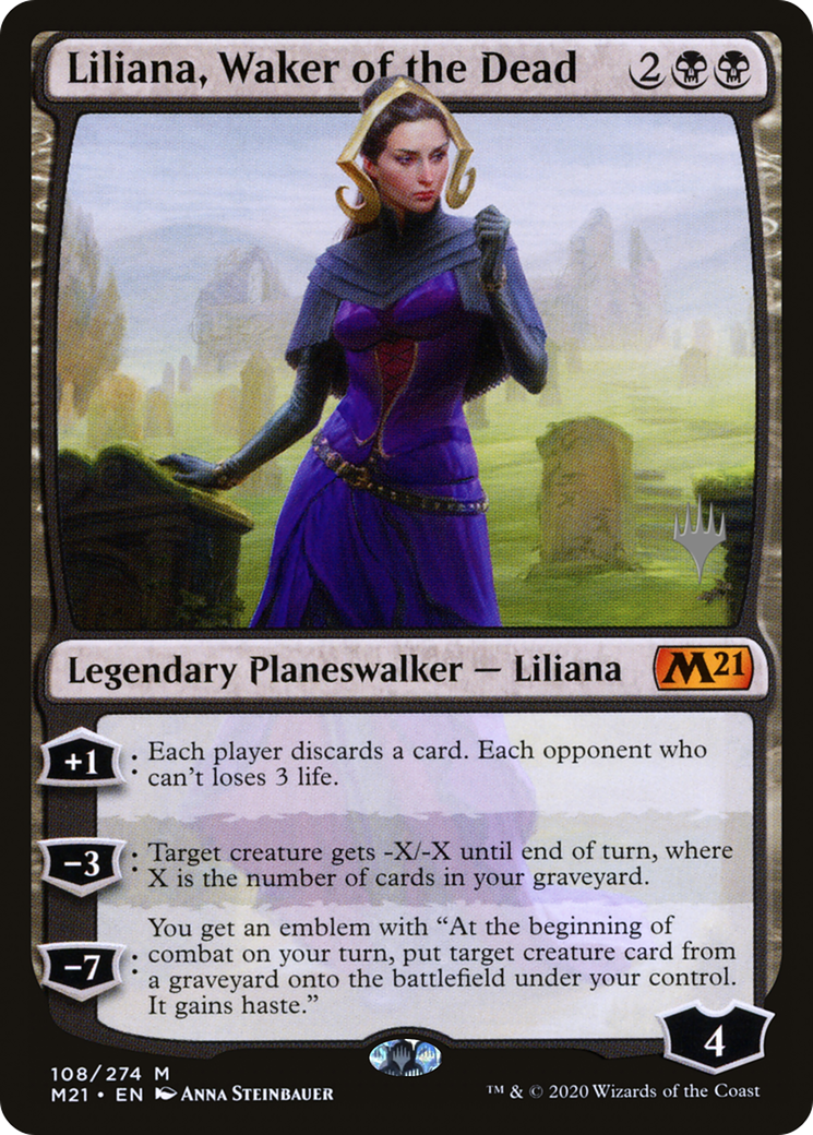 Liliana, Waker of the Dead (PPM21-108P) - Core Set 2021 Promos Foil