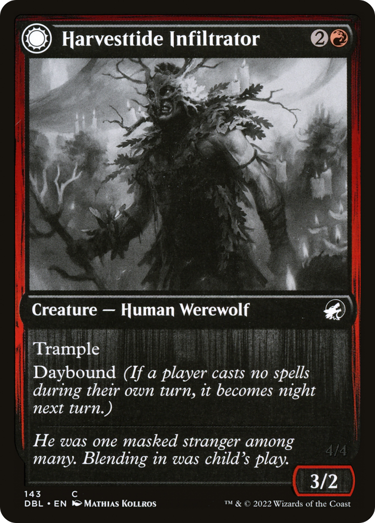 Harvesttide Infiltrator (DBL-143) - Innistrad: Double Feature: (Double Faced Transform) Foil