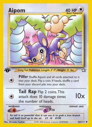 Aipom 026  - 1st Edition Neo Genesis - Uncommon