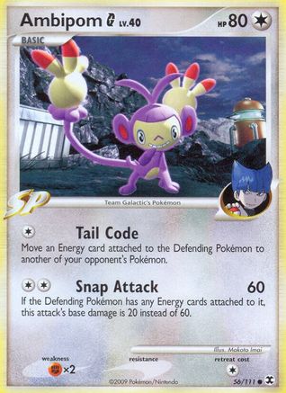 Ambipom G  - Reverse Holofoil Rising Rivals - Common