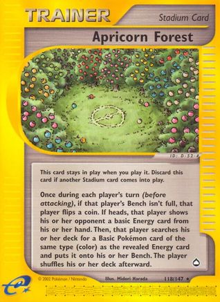 Apricorn Forest  - Reverse Holofoil Aquapolis - Rare