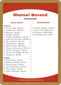 2004 Manuel Bevand Decklist Card (WCD-) - World Championship Decks 2004