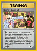 Blaine's Quiz #1 097  - 1st Edition Gym Heroes - Rare