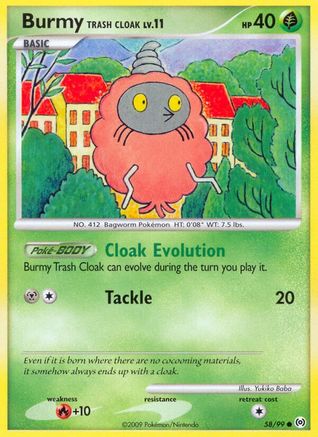 Burmy Trash Cloak 058  - Reverse Holofoil Arceus - Common