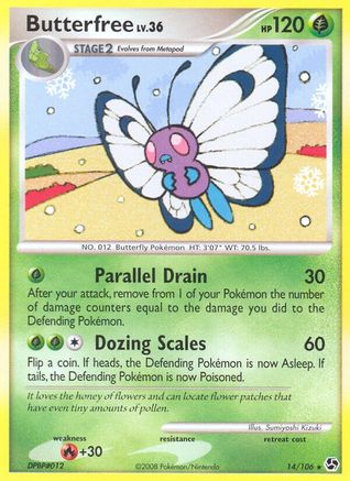 Butterfree  - Reverse Holofoil Great Encounters - Rare