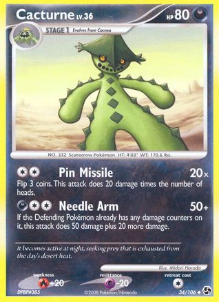 Cacturne  - Reverse Holofoil Great Encounters - Uncommon