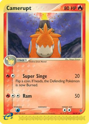 Camerupt 024  - Reverse Holofoil Dragon - Uncommon
