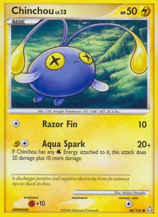 Chinchou (88)  - Reverse Holofoil Legends Awakened - Common