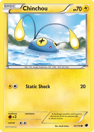 Chinchou  - Reverse Holofoil Plasma Freeze - Common