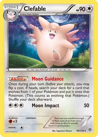 Clefable  - Reverse Holofoil Plasma Storm - Rare