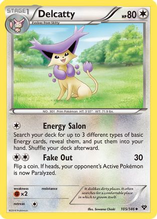 Delcatty  - Reverse Holofoil XY Base Set - Uncommon