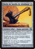Obsidian Battle-Axe (Spanish) - "Hacha de batalla de obsidiana" (PS11-196) - Salvat 2011
