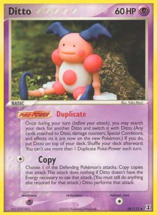 Ditto (Mr. Mime) 038/113  - Reverse Holofoil Delta Species - Uncommon