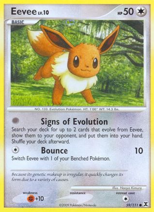 Eevee 059  - Reverse Holofoil Rising Rivals - Common
