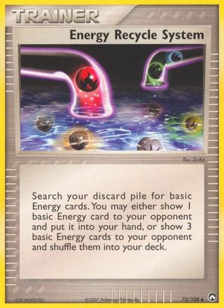 Energy Recycle System  - Reverse Holofoil Power Keepers - Uncommon
