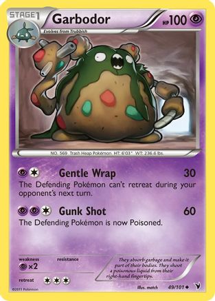 Garbodor  - Reverse Holofoil Noble Victories - Uncommon