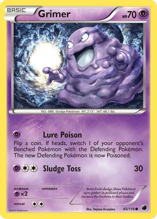 Grimer 045  - Reverse Holofoil Plasma Freeze - Common