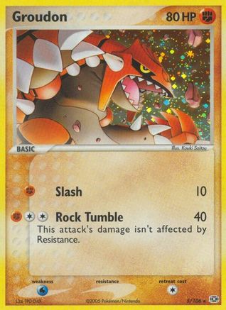 Groudon - 005/106/106  - Holofoil Emerald - Holo Rare