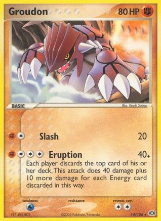 Groudon - 014/106/106  Emerald - Rare