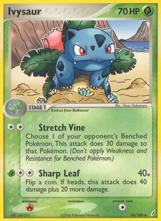 Ivysaur - 035/100/100  - Reverse Holofoil Crystal Guardians - Uncommon