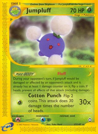 Jumpluff  - Reverse Holofoil Aquapolis - Rare