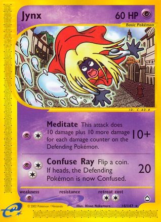 Jynx  - Reverse Holofoil Aquapolis - Rare
