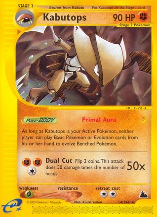 Kabutops (14)  - Reverse Holofoil Skyridge - Rare