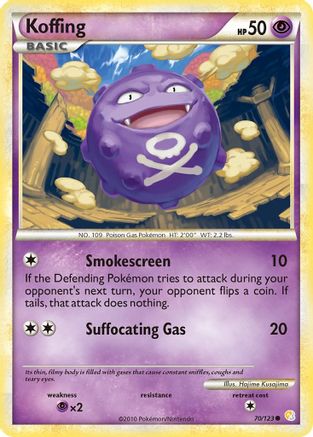 Koffing 070  HeartGold SoulSilver - Common