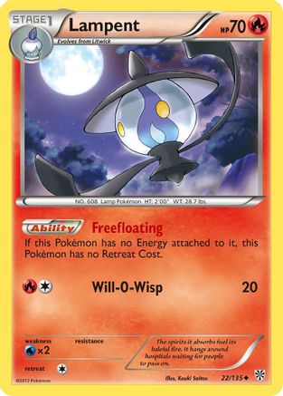 Lampent  - Reverse Holofoil Plasma Storm - Uncommon