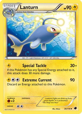 Lanturn  - Reverse Holofoil Plasma Freeze - Uncommon