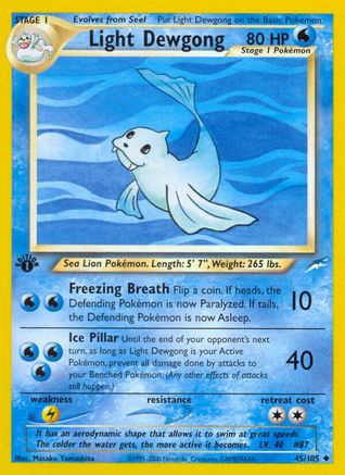 Light Dewgong 045  - 1st Edition Neo Destiny - Uncommon