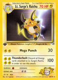 Lt. Surge's Raichu 028  - 1st Edition Gym Heroes - Rare