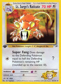 Lt. Surge's Raticate 051  - 1st Edition Gym Heroes - Uncommon