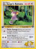 Lt. Surge's Rattata 085  - 1st Edition Gym Challenge - Common