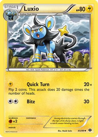 Luxio (45)  - Reverse Holofoil Next Destinies - Uncommon