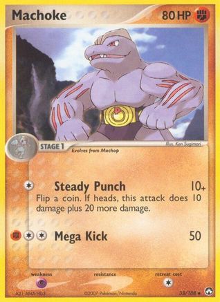 Machoke  - Reverse Holofoil Power Keepers - Uncommon