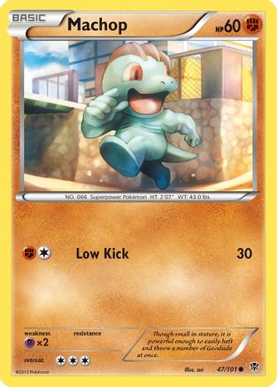 Machop  - Reverse Holofoil Plasma Blast - Common