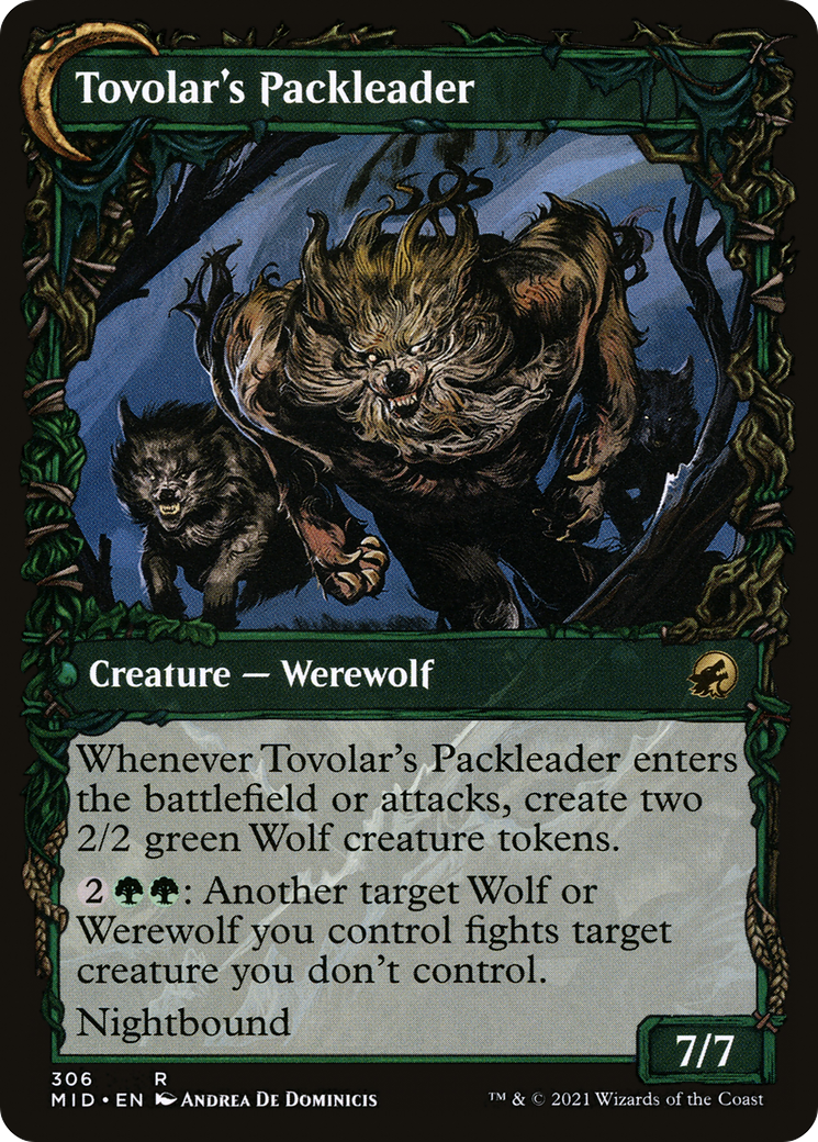 Tovolar's Huntmaster (Showcase) (MID-306) - Innistrad: Midnight Hunt: (Showcase, Double Faced Transform)