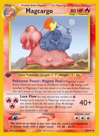 Magcargo 033  - 1st Edition Neo Revelation - Uncommon